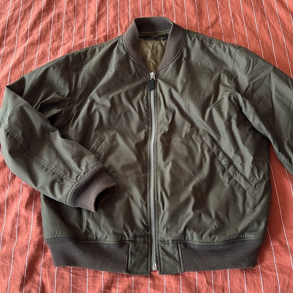 Buck Mason XL Bomber Jacket (Army Green)